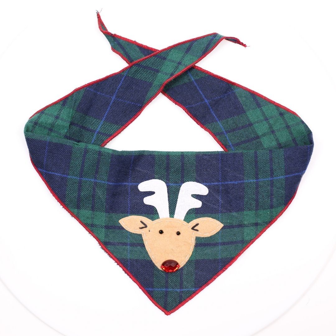 Christmas Holiday Reindeer Bandana